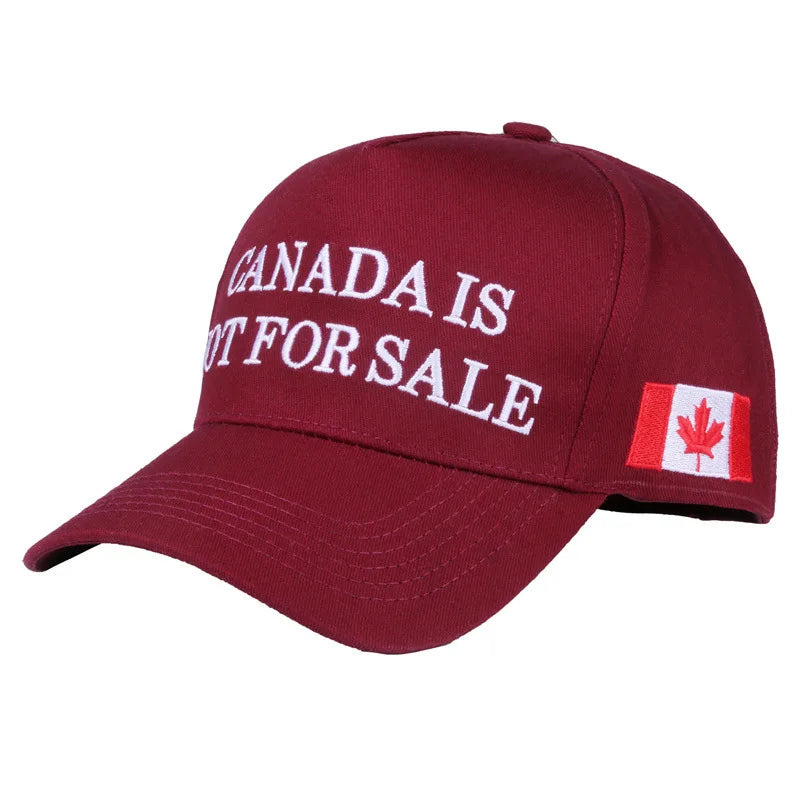 Canada Not For Sale Baseball Cap Adjustable Red Hat With Maple Leaf Embroidery For Outdoor Activities And Casual Wear - OneLoveCanada