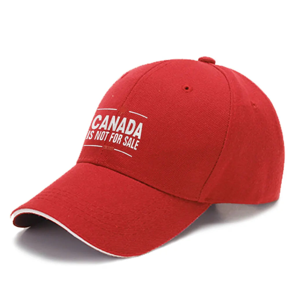 Canada Not For Sale Baseball Cap Adjustable Red Hat with Maple Leaf Embroidery for Outdoor Activities & Casual Wear Snapback Cap - OneLoveCanada
