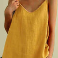Women Casual T-shirts Loose Fit Women Vest V-neck Sleeveless Women's Summer Tank Tops Lady Solid Color Sling Blouse Top - OneLoveCanada
