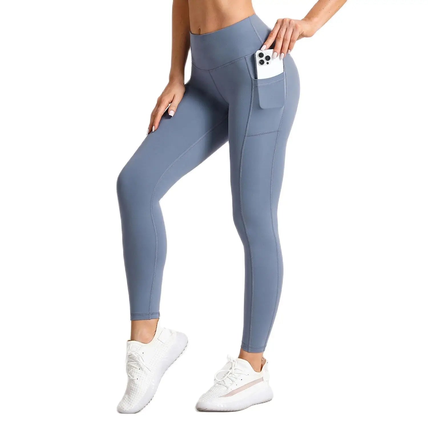 Women's Workout Leggings with Pockets Tummy Control Yoga Pants Butt Lifting Fitness Tights Activewear