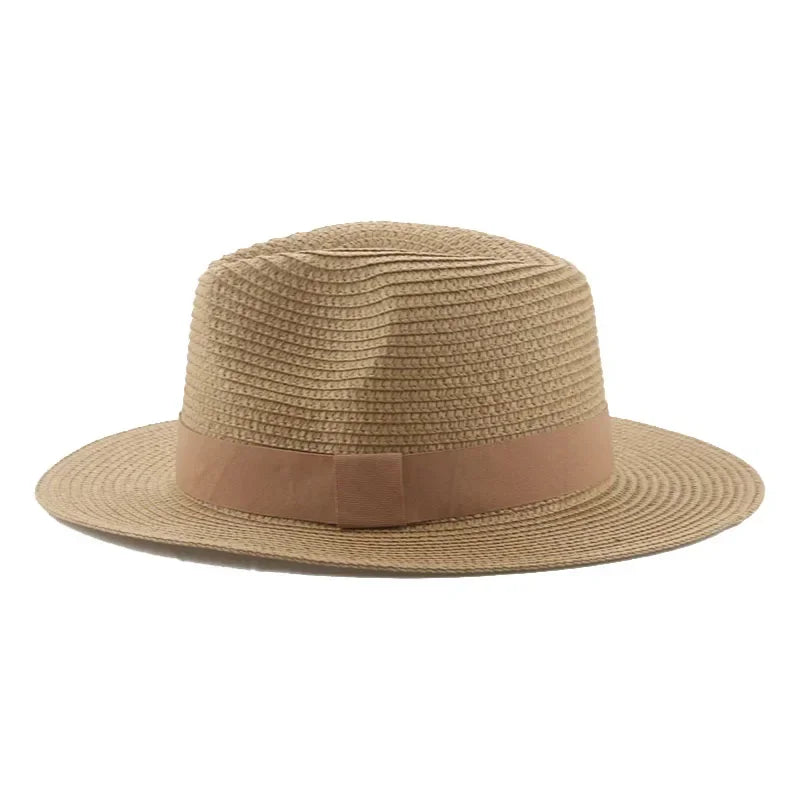 Hats for Women Bucket Sun Hats Ribbon Band Men Hat Straw Summer Panama Formal Outdoor Party Picnic Bucket Hat Sombreros De Mujer