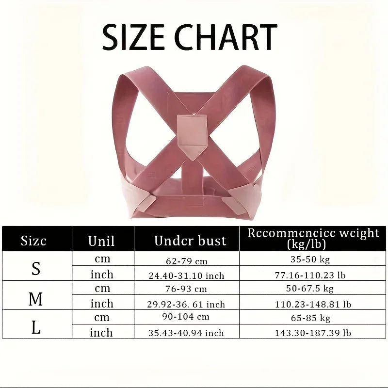 Hunchback Corrector for Adults,Invisible Posture Correction With Straps, Bent Waist, Chest and Neck Forward Tilt Correction Tool