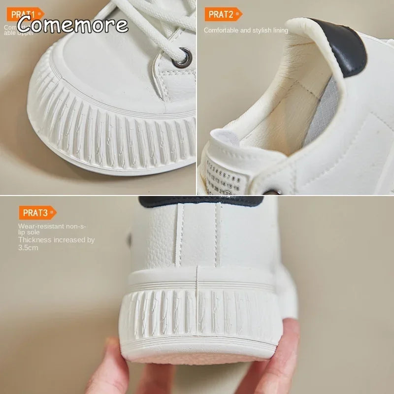Comemore Women Fashion Casual Solid Color Sneakers Female Shoe Ladies 2023 Autumn New Designer Sports Shoes Zapatillas De Mujer