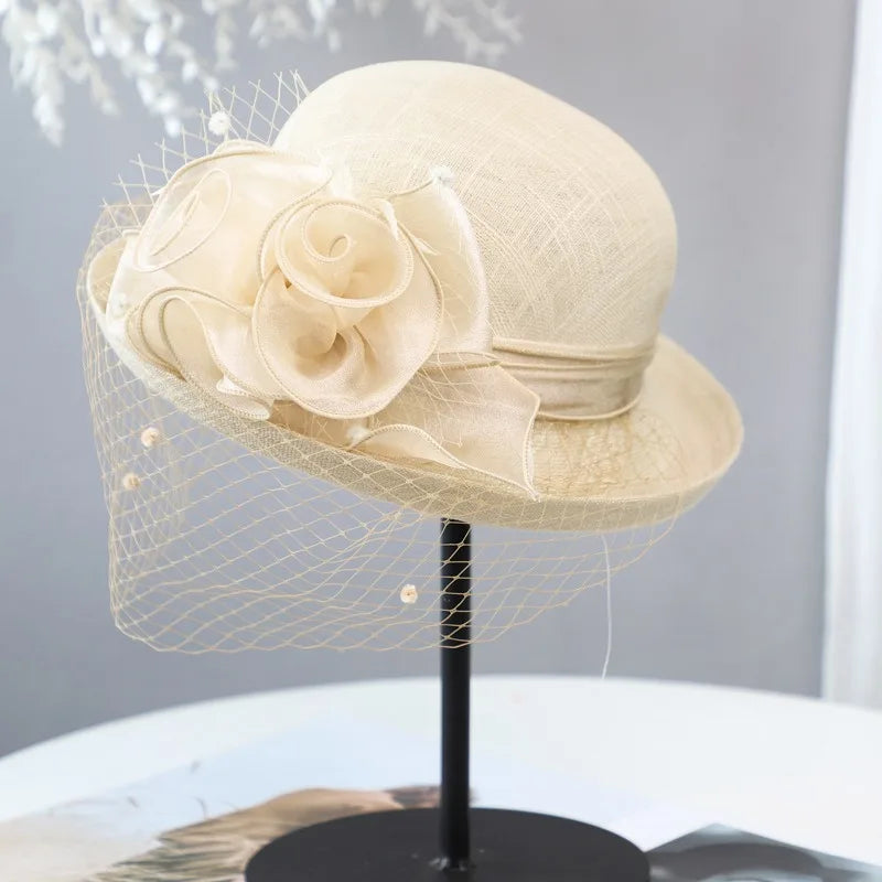 Flower Fascinators Races Hats For Women Elegant Banquet Fascinator Hat Girls Ladies Formal Wedding Dress Fedora Hats