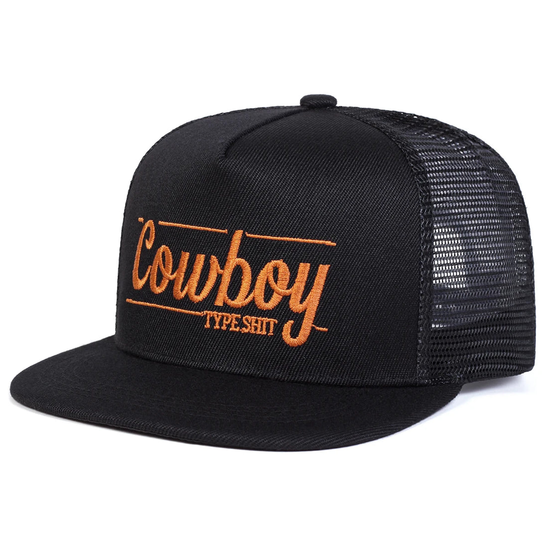 Unisex COWBOY Letter Embroidery Hip-hop Net Hats Spring Summer Outdoor Adjustable Casual Baseball Caps Sunscreen Hat Sports Cap