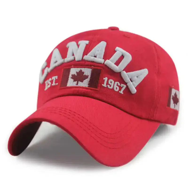CANADA Embroidered Baseball Hat Maple Leaf 1967 Decorative Outdoor Sunscreen Duck Tongue Hat for Men and Women - OneLoveCanada