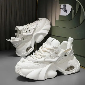 Designer Men's Shoes Fashion Chunky Sneakers Height Increasing Platform Casual Shoes for Men Lace Up Sports Shoe Tenis Masculino