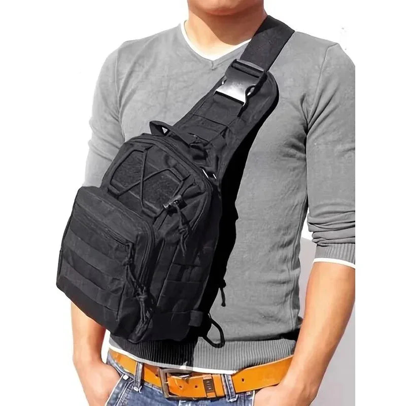 Men's Outdoor Chest bag Camo Shoulder Bag Sling Backpack Oxford Mountain Camping Fishing Trekking