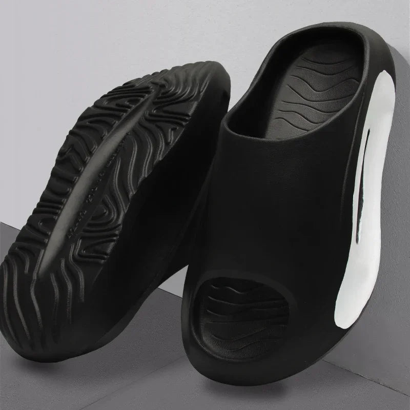 Summer slippers for men, anti-slip, pot-like feel, coconut wear-resistant, thick-soled flip-flops, trendy summer shoes