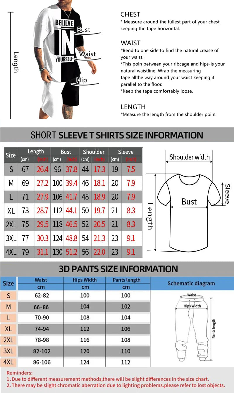 Men Summer Jogger Sportswear Short Sleeve T Shirt+Men t shirt Long Pants Set New Arrival Men's Trousers Tracksuit 2 Piece Set