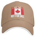 Canada Not For Sale Baseball Cap Adjustable Red Hat with Maple Leaf Embroidery for Outdoor Activities & Casual Wear Snapback Cap - OneLoveCanada