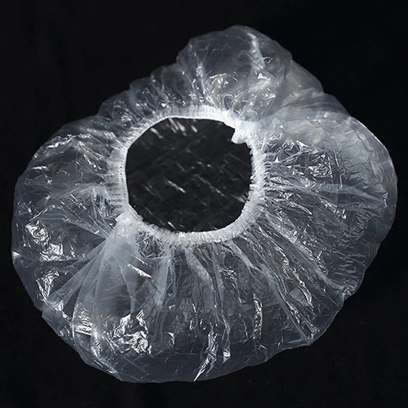 80 Household Disposable Shower Caps, Plastic Transparent Waterproof Shower Caps, Unisex, Suitable For Family, Travel, Hotel
