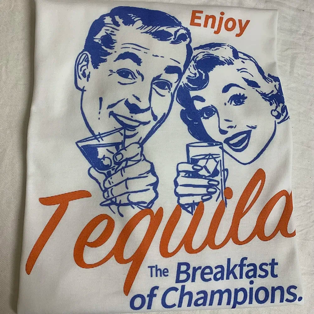 1001 Enjoy Tequila Retro Graphic Tees Women Cute Funny Alcohol Drinking T-Shirts Vintage Fashion T Shirts Tops Unisex Clothing - OneLoveCanada