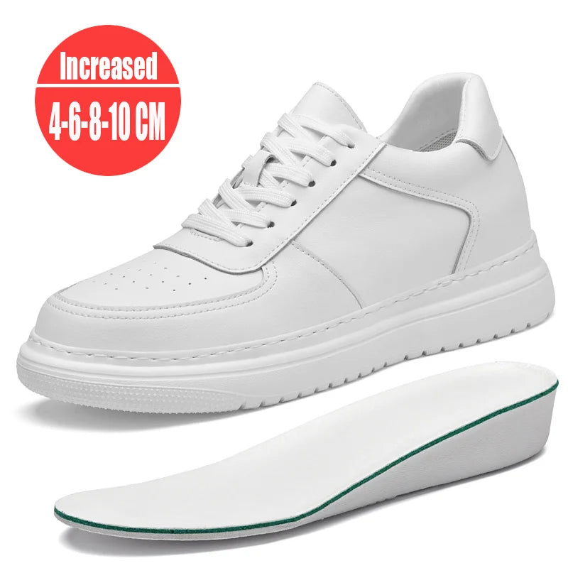 Fashion Casual Lift Sneakers Men Elevator Shoes Height Increase Inner Heightening  4-6-8-10cm Men Fashion Sports Plus Size 37-44