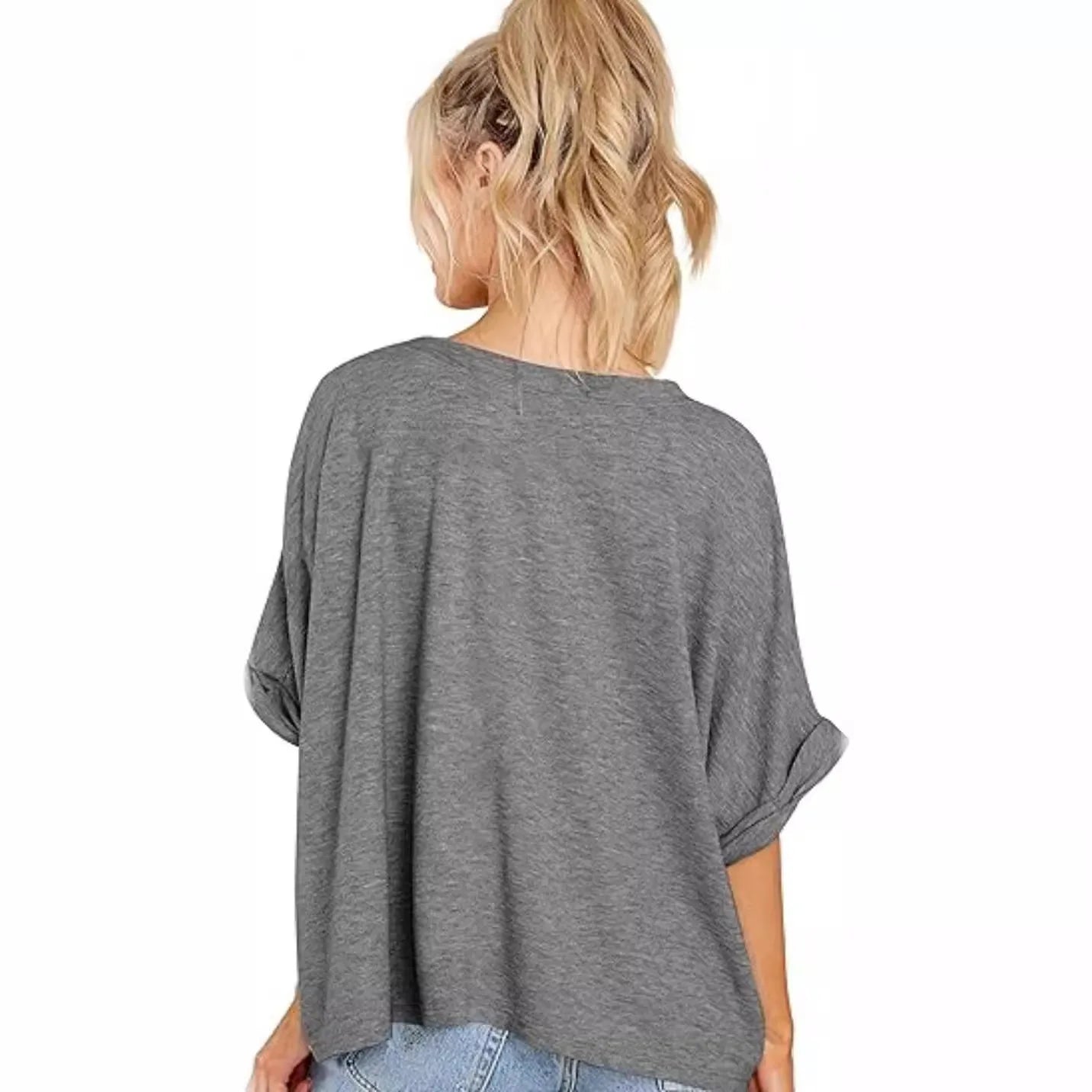 Women's Casual Tops SMS T-shirt 2025 Summer New Loose T Shirt Top For Women Topy Z Krótkim Rękawem Футболка Женская Хлопок - OneLoveCanada