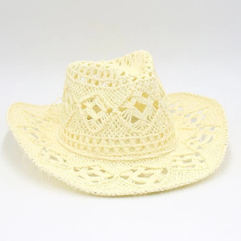 Cowboy Hat Woman Western Cowgirl Caps Women Cow Girl  Things Chapeau Femme Hats Accessories Vacation Compilation Straw Hat - OneLoveCanada