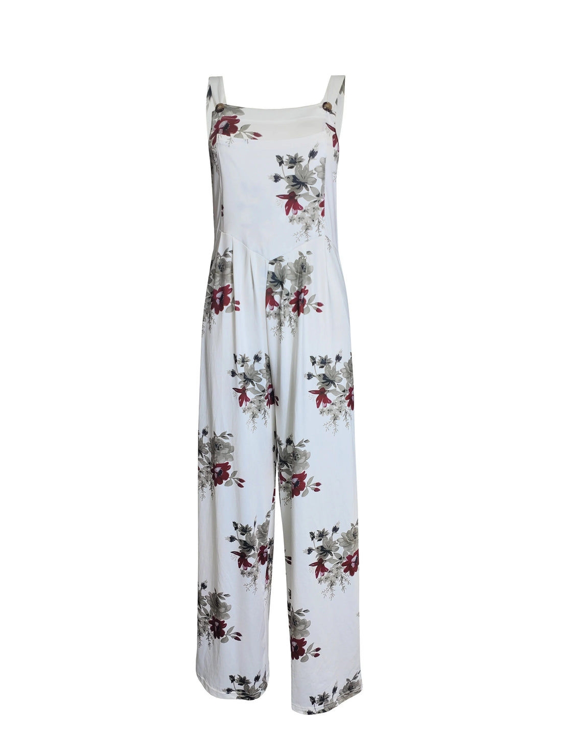 Plus Size  Europe and America  Women's Cross border Summer New Product Square Neck Flower Print Sling jumpsuit