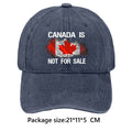 Canada Is Not for Sale Hat Retro Letter Embroidery Breathable Baseball Cap Outdoor Sports Trucker Hat for Hiking Fishing Sun Hat - OneLoveCanada