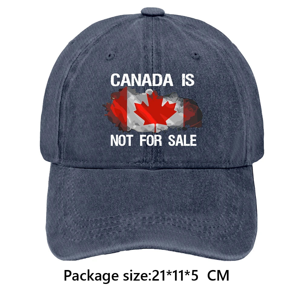Canada Is Not for Sale Hat Retro Letter Embroidery Breathable Baseball Cap Outdoor Sports Trucker Hat for Hiking Fishing Sun Hat - OneLoveCanada