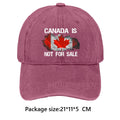 Canada Is Not for Sale Hat Retro Letter Embroidery Breathable Baseball Cap Outdoor Sports Trucker Hat for Hiking Fishing Sun Hat - OneLoveCanada