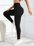 High Waisted Seamless Yoga Leggings, Ribbed Sportswear Tights, Fitness Apparel for Women, Gym and Casual Wear For Fall & Winter - OneLoveCanada