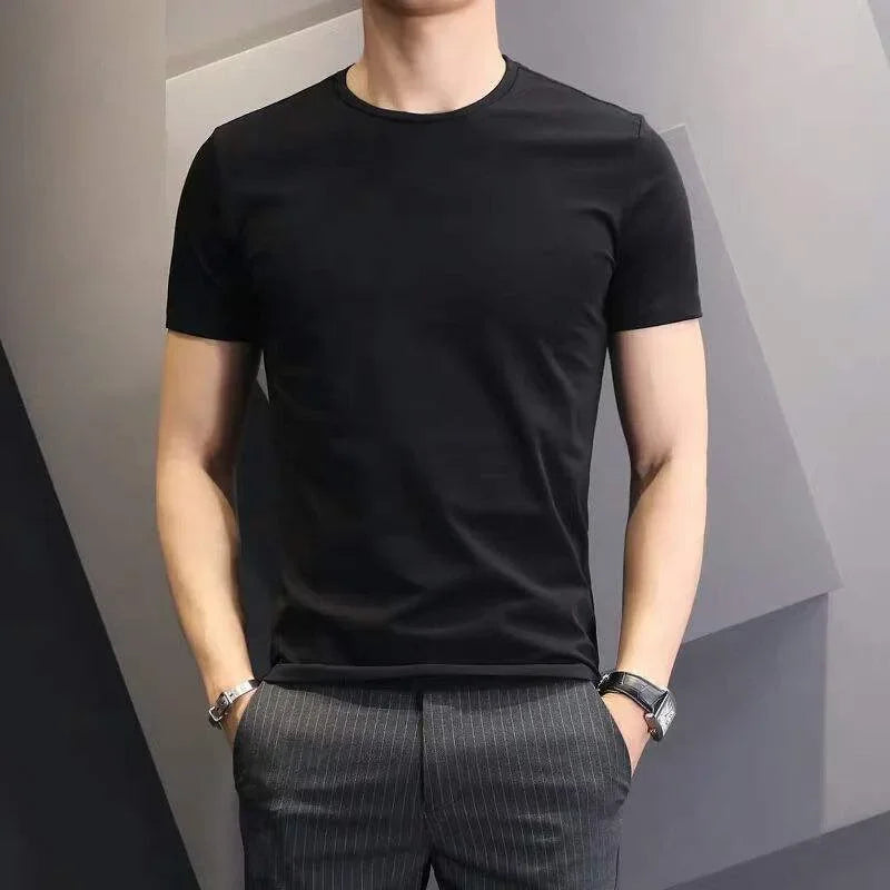 Men T shirts Polyester Thin Short-sleeve Tee Fitness Muscle Joggers Bodybuilding Quick Dry tshirt Male Gym Clothes Oversize tops