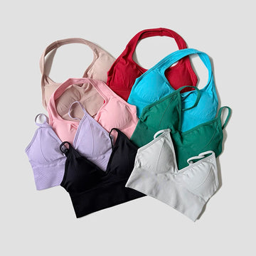 WAREBALL Women's Sports Bra Yoga Basic Seamless Fashion Casual Daily Comfortable Casual Wear Solid Color Bra