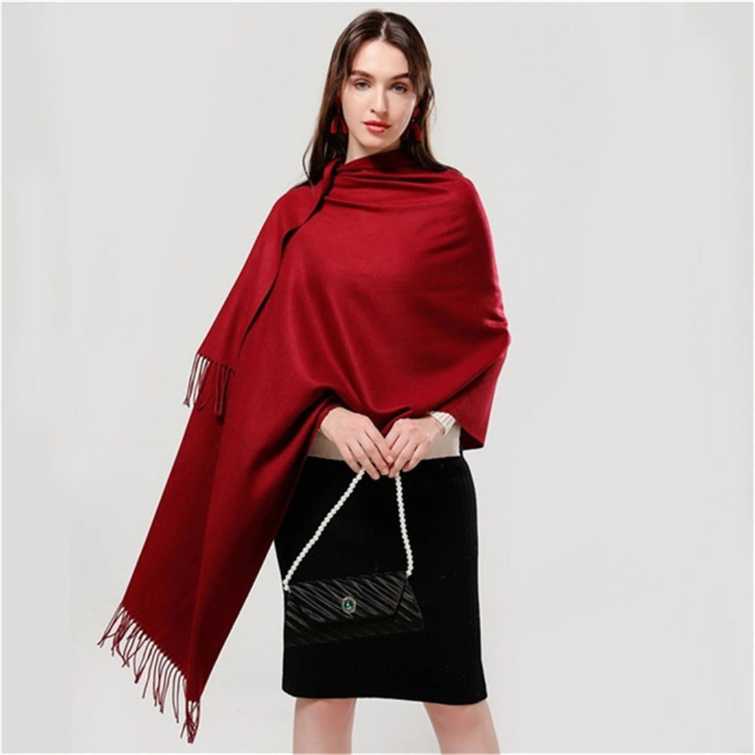 Women Winter Soft Warm Like Scarf Luxury Scarves Ladies Shawls Black Poncho Scarfs ﻿