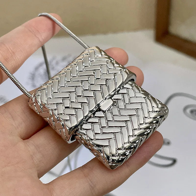 Lawaia Metal Mini Bags for Women Necklace Pendant Clothing Accessories Alloy Package Small Bolsas Para Mujer