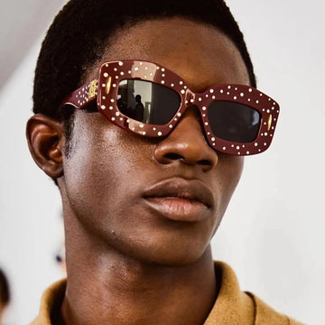 New Diamond-encrusted Irregular Sunglasses Fashion Retro High Sense Cool Fashion Sunglasses.