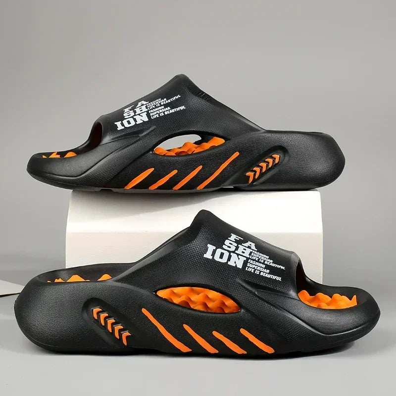 Men's Home Slippers Luxury 2024 Eva Sole Slippers for Man Adult Men's Sandal Slipers Flip Flop Male Shoes Sneakers House Slides