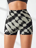 Seamless high waisted and buttocks lifted tie dyed side hollowed out yoga pants - OneLoveCanada