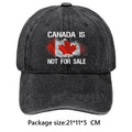 Canada Is Not for Sale Hat Retro Letter Embroidery Breathable Baseball Cap Outdoor Sports Trucker Hat for Hiking Fishing Sun Hat - OneLoveCanada