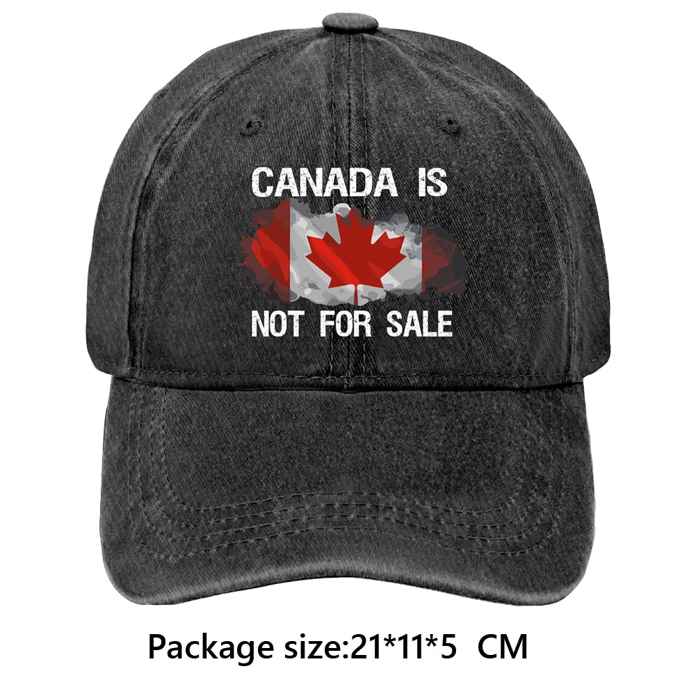 Canada Is Not for Sale Hat Retro Letter Embroidery Breathable Baseball Cap Outdoor Sports Trucker Hat for Hiking Fishing Sun Hat - OneLoveCanada