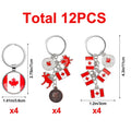 1/3/12PCS Canadian National Flag Keychains, Canada Souvenirs, Decorative Hanging Key Chain Flag Key Ring For Friends Family - OneLoveCanada