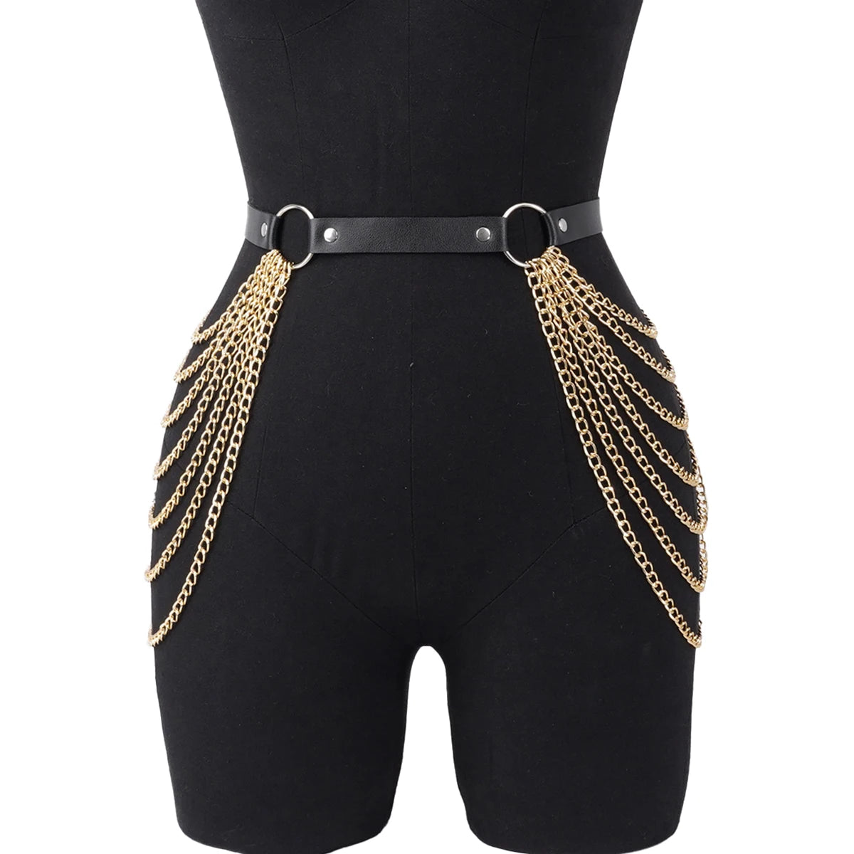 Women Fashion Belt Chain Tassel Street Style Belt Corset Harness Waist Belt Gothic Chain Belly Waistbad Clothing Accessories