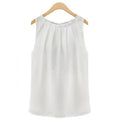 Women Blouse Tops Summer Fashion Lotus Leaf O-Neck Casual Shirt Ladies Bow Tie Chiffon Blouse White Tops 2023 New Women's Shirt - OneLoveCanada
