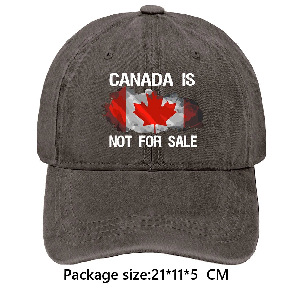 Canada Is Not for Sale Hat Retro Letter Embroidery Breathable Baseball Cap Outdoor Sports Trucker Hat for Hiking Fishing Sun Hat - OneLoveCanada