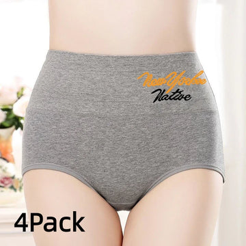4 Pack Sexy New Women's Underwear Comfort Soft Women's Cotton Briefs Cozy High Waist Fashion Lingerie Breathable Fitness Sports