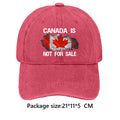 Canada Is Not for Sale Hat Retro Letter Embroidery Breathable Baseball Cap Outdoor Sports Trucker Hat for Hiking Fishing Sun Hat - OneLoveCanada