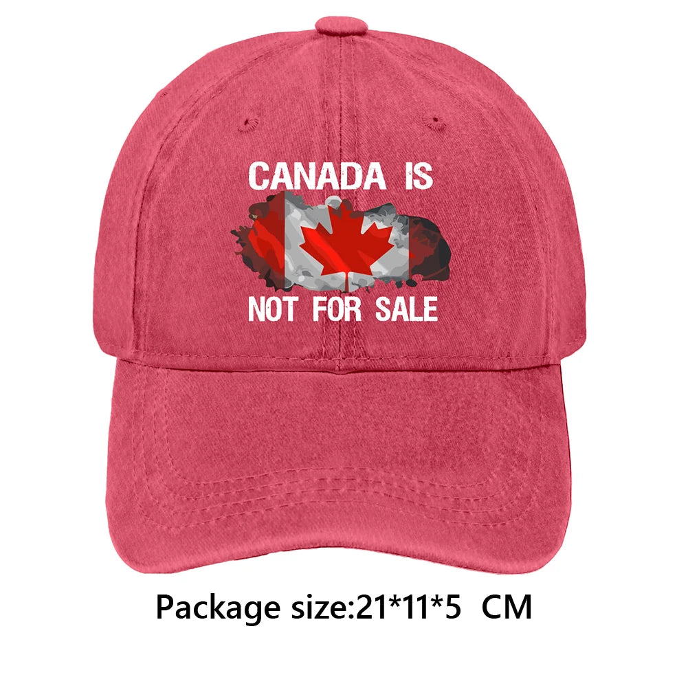 Canada Is Not for Sale Hat Retro Letter Embroidery Breathable Baseball Cap Outdoor Sports Trucker Hat for Hiking Fishing Sun Hat - OneLoveCanada