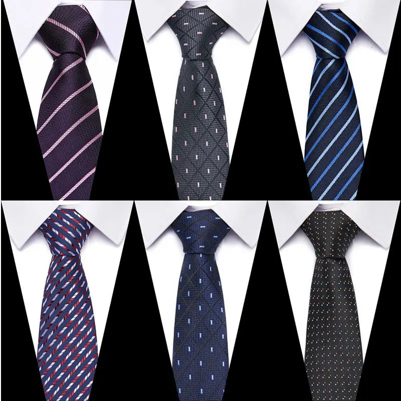 Wholesale Fashion Luxury 7.5 cm Tie For Man Blue Purple Striped Plaid Business Necktie Suit Accessories Cravat Fit Wedding Party