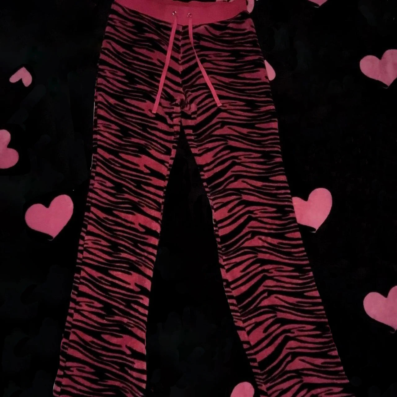 Y2K Full Pants Harajuku Graphic Print Aesthetics Stripe Vintage Punk Cute Hip Hop Trousers Casual Streetwear Fashion Chic E-girl