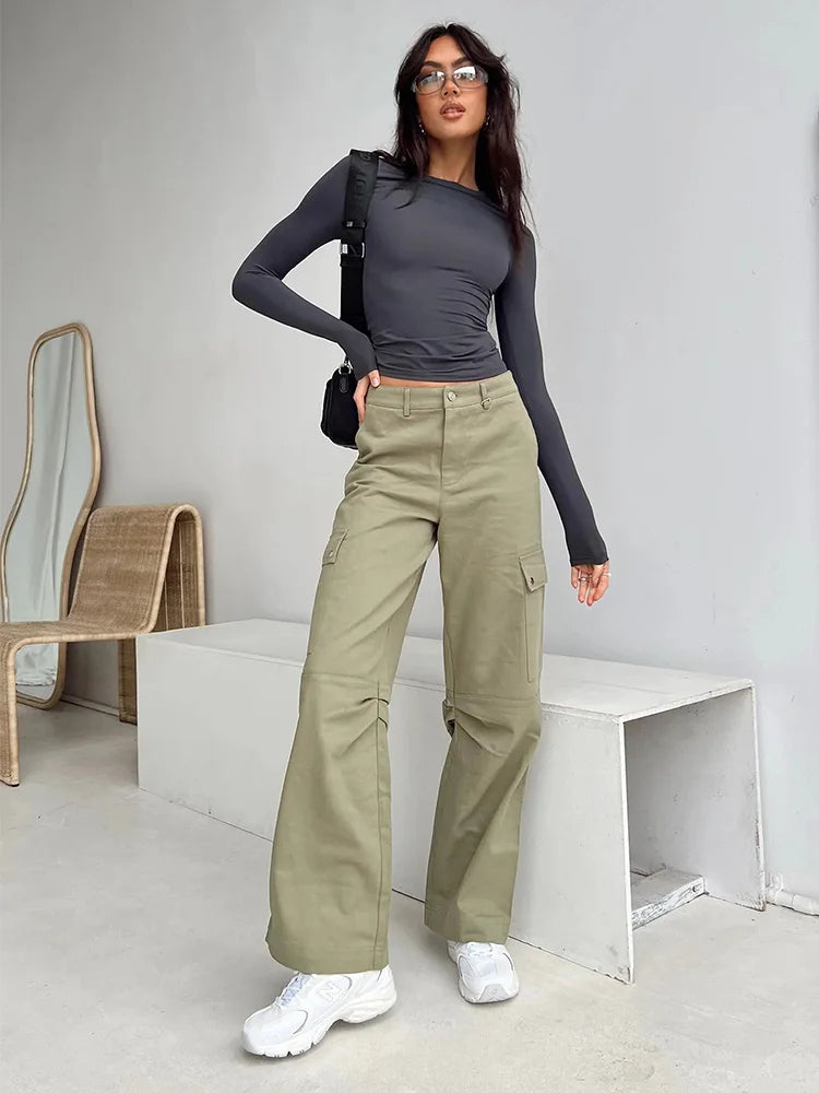Women Casual Long Sleeve T-Shirts Spring Autumn Solid Slim Fit Pullovers Tees Shirts Female Streetwear Base Tees Tops  Casual - OneLoveCanada