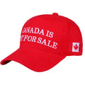 Canada Not For Sale Baseball Cap Adjustable Red Hat With Maple Leaf Embroidery For Outdoor Activities And Casual Wear - OneLoveCanada