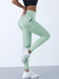 New High Waist Women's Leggings Stretch Yoga Pants Tights With Pockets Push Up Fitness Running Sportswear Solid Color Pants - OneLoveCanada