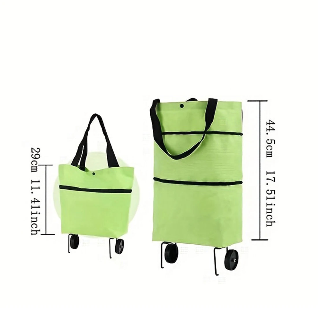 1Pc Foldable Shopping Trolley Bag with Wheels Large Reusable Cloth Hand Tote Bolsas Eco Fabric Supermarket Grocery Pull Cart Bag
