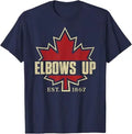Elbows Up Canada True North Strong Free Proud Canadian T-Shirt Humor Funny Canada Flag Graphic Top Streetwear Clothes Saying Tee - OneLoveCanada