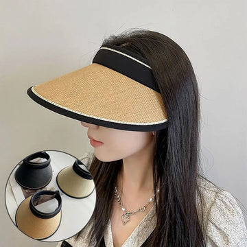 Summer Empty Top Sun Hat Anti UV Beach SunhatLarge Wide Brim Outdoor Visor Cap