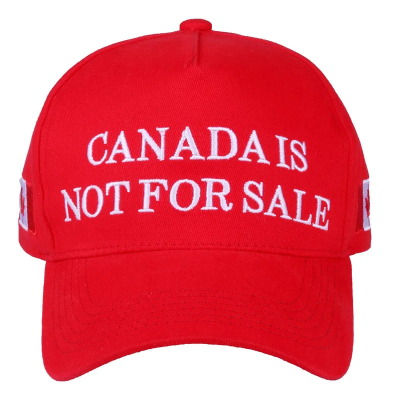 Canada Not For Sale Baseball Cap Adjustable Red Hat With Maple Leaf Embroidery For Outdoor Activities And Casual Wear - OneLoveCanada
